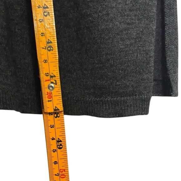 White House Wool Blend Open Front Long Cardigan Long Sleeve Lightweight Gray M - Picture 11 of 13